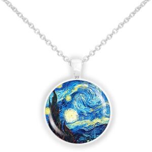 Van Gogh's Starry Night Pendant Necklace